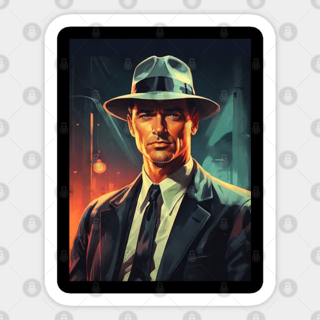 Noir Detective 1940’s (Design 2) Sticker by StudioX27